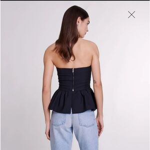 MAJE Bustier top with basque